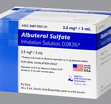 Albuterol 2.5mg/2 ml 1 respule